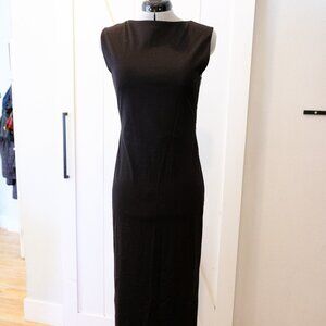 Banana Republic Black fitted maxi dress with underarm side cutout on each side